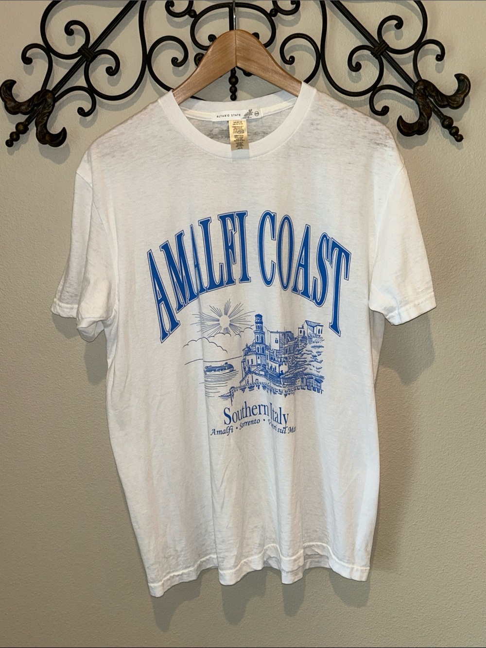 ALTAR'D STATE "ALMALFI COAST" OVERSIZED TEE SIZE XS/SMALL